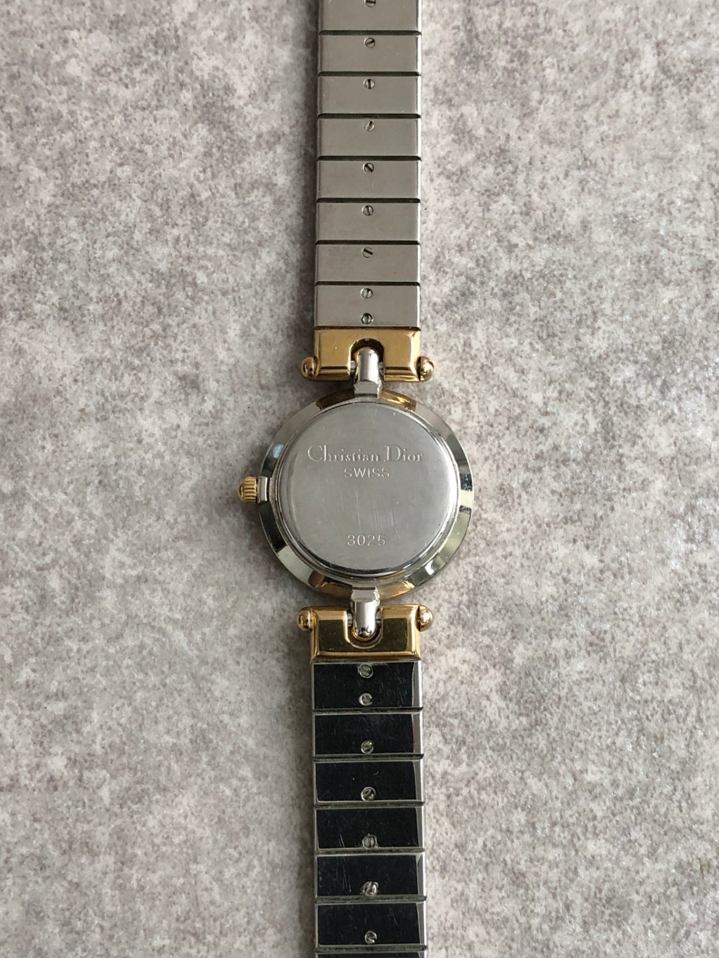 Christian Dior Quartz Watch Gold×Silver 3025 Vintage 8zu8jn