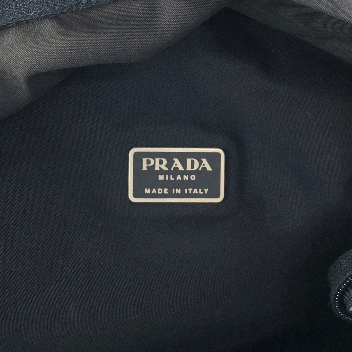 PRADA Tessuto Triangle Logo Backpack Black Vintage 8a5c5r