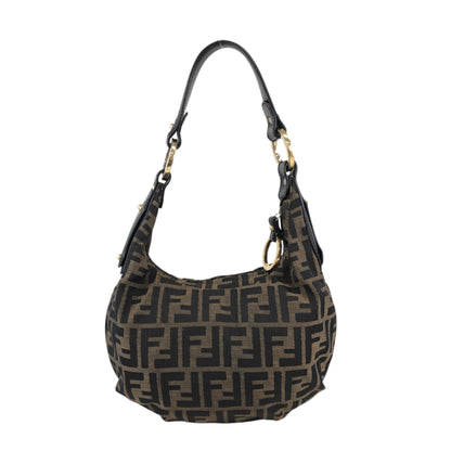 FENDI Zucca Shoulder bag Hobobag Brown Vintage rtpgp3