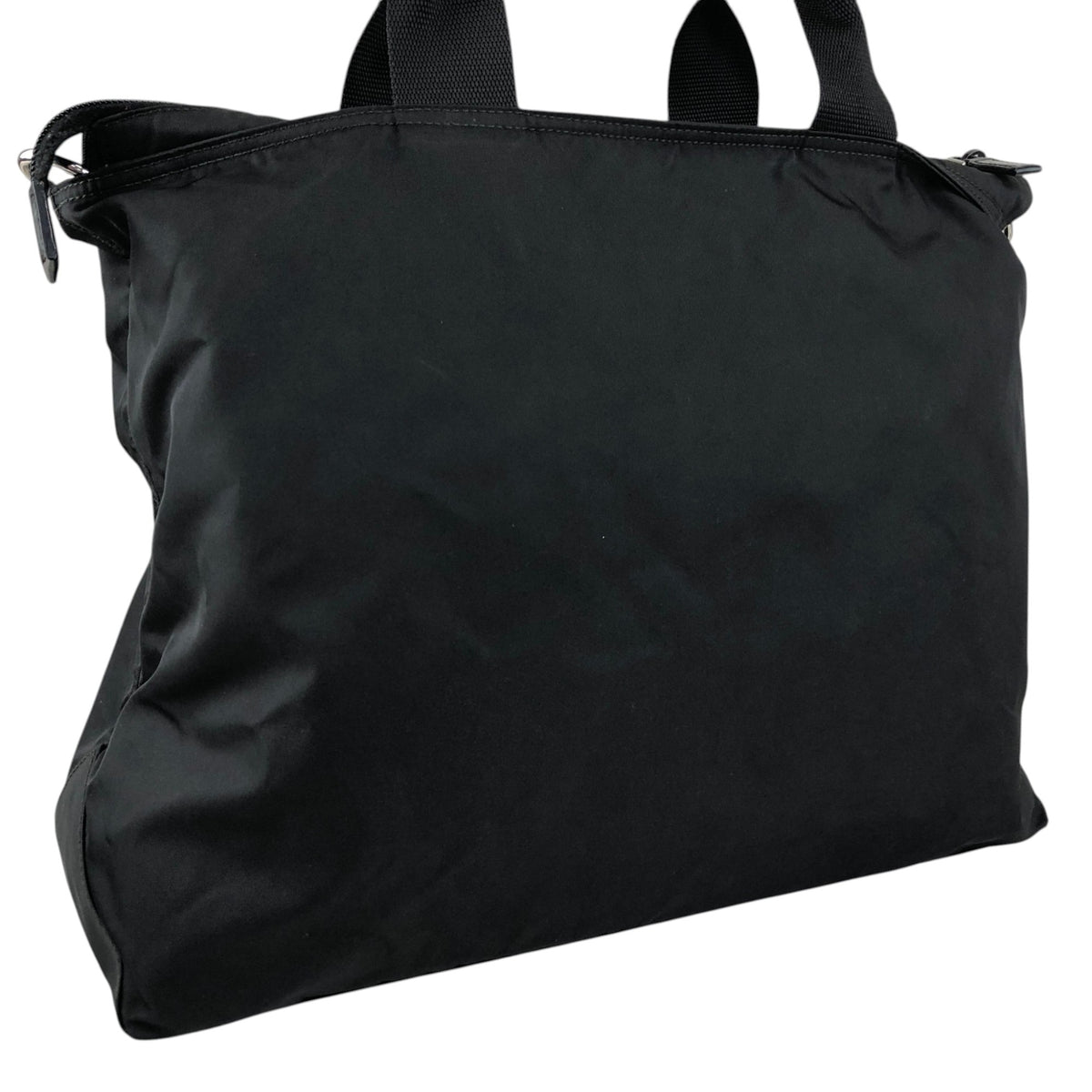 PRADA Tessuto Triangle Logo Two-way Totebag Shoulder bag Black Vintage zdgz8g