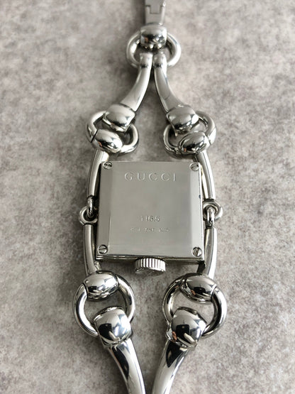 GUCCI Logo Quartz Watch Silver 116.5 Vintage w5e5nb