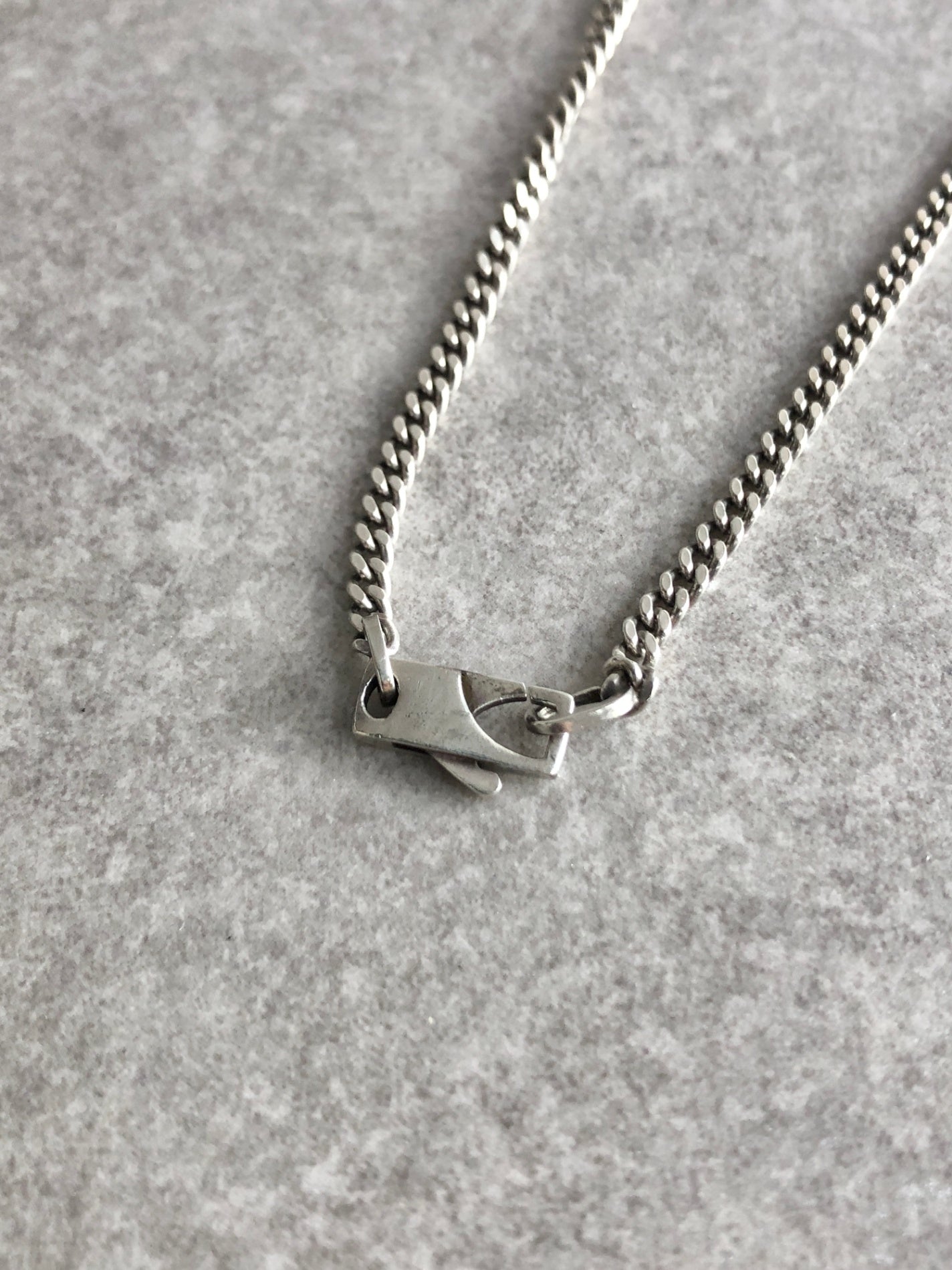 GUCCI Logo SILVER925 Necklace Silver Vintage gsagpu