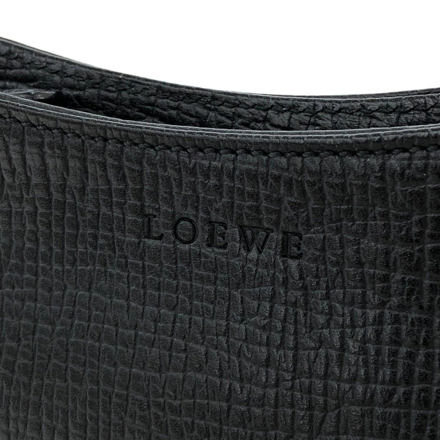 LOEWE Embossed Leather Handbag Minibag Black Vintage s6hbbe