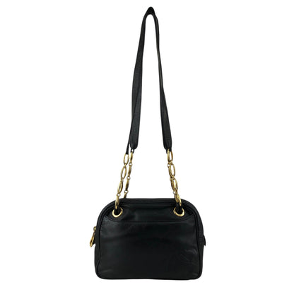 LOEWE Anagram Chain Handbag Shoulder bag Black Vintage nkgx4b