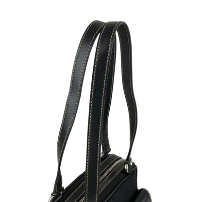 PRADA Triangle Logo Handbag Shoulder bag Black Vintage ntuyze