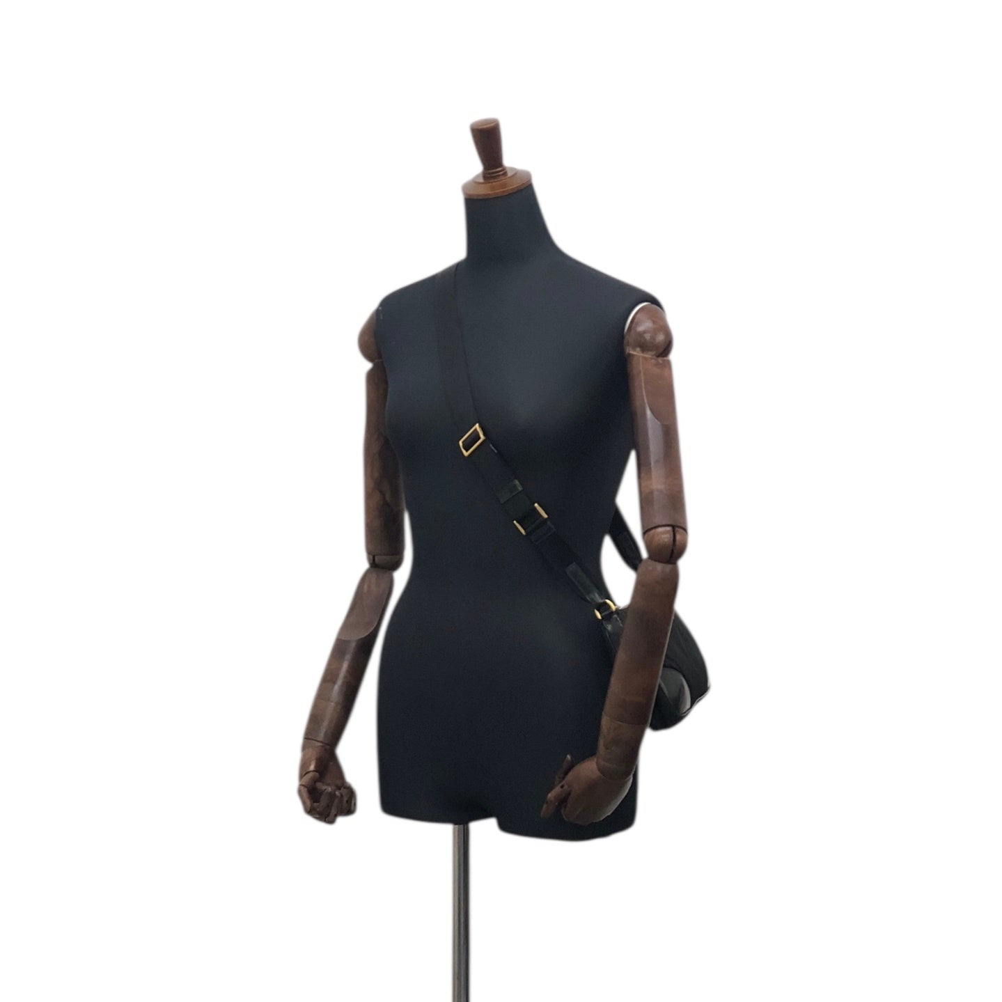 PRADA 三角形標誌單肩包 黑色 復古 st38ni