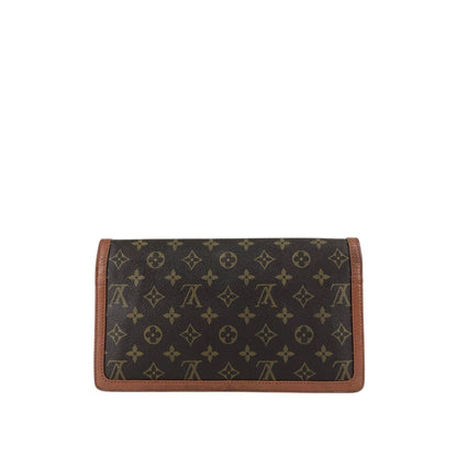LOUIS VUITTON Monogram Clutch bag Brown Vintage 3pebsa