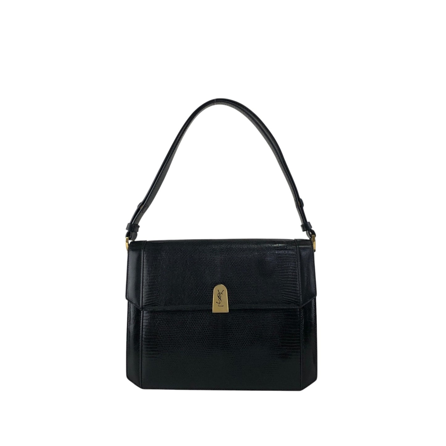 Yves Saint Laurent YSL Logo Shoulder bag Black Vintage 67eb7u