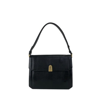 Yves Saint Laurent YSL Logo Shoulder bag Black Vintage 67eb7u