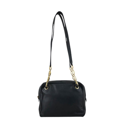 LOEWE Anagram Chain Shoulder bag Black Vintage 7ygaha