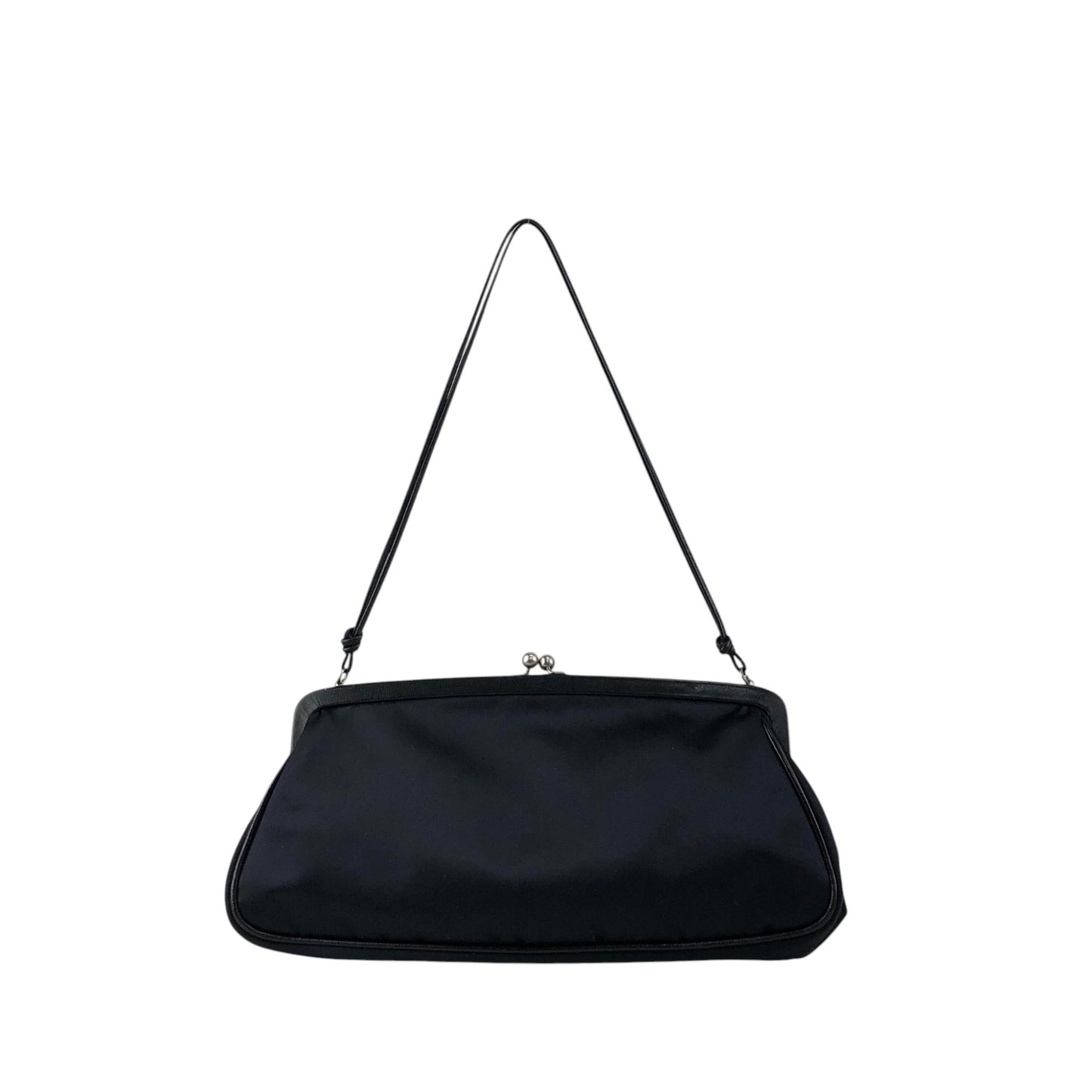 PRADA Tessuto Triangle Logo Small Handbag Black Vintage mygrbb