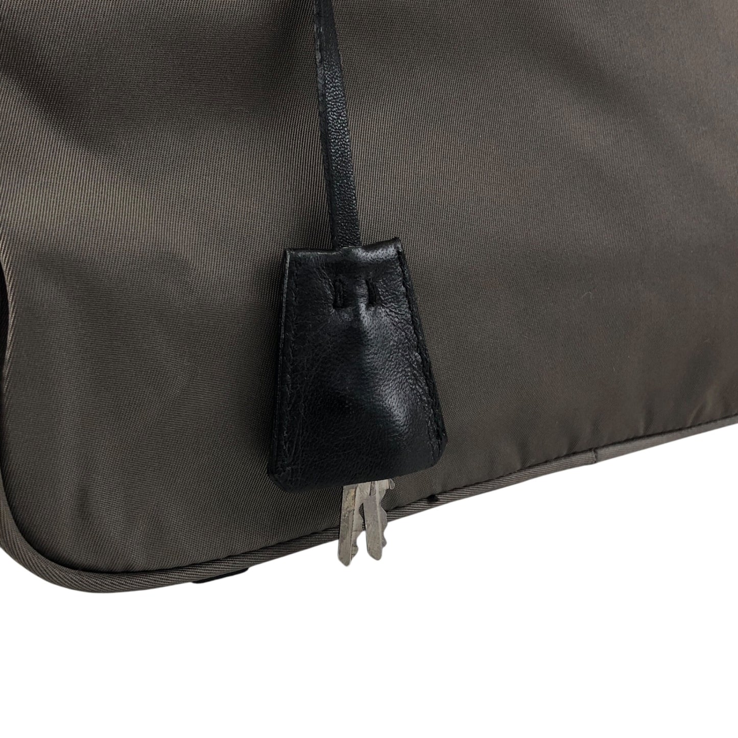 PRADA Tessuto Triangle Logo Totebag Gray Vintage 687jiy