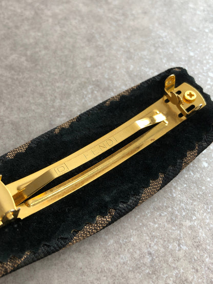 FENDI Pecan Barrette Brown Vintage f3iyva