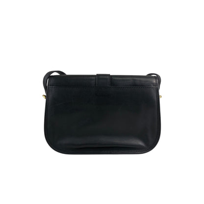 CELINE Gancini Crossbody Shoulder bag Black Vintage pdxcg6