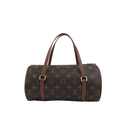 LOUIS VUITTON Monogram Handbag Brown Vintage s8bvhc