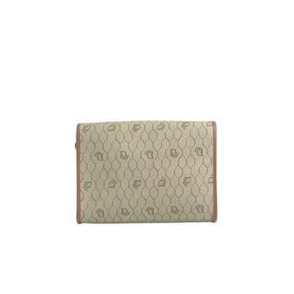 Christian Dior Honeycomb Pattern Shoulder bag Beige Vintage j4tc6b