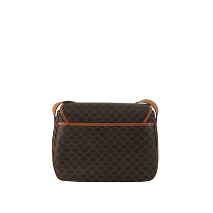 CELINE Macadam Blason Shoulder bag Brown Vintage 6pmbjw