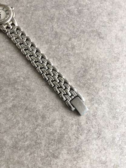 Yves Saint Laurent YSL Logo Watch Silver Vintage cibzk8
