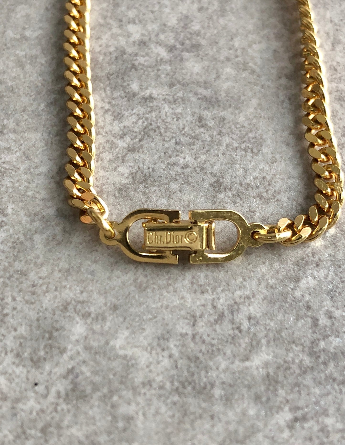 Christian Dior CD Logo Rhinestone Bracelet Gold Vintage wxhykw