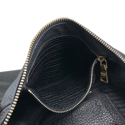 PRADA Logo Shoulder bag Black Vintage mxb7r6