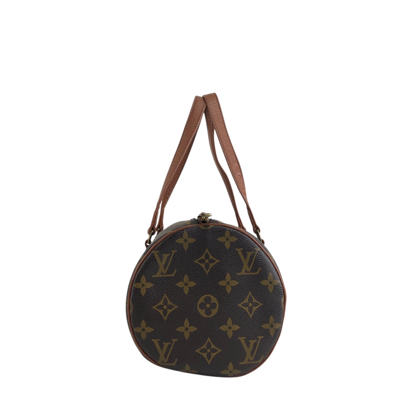 LOUIS VUITTON Monogram Handbag Brown Vintage cdc5p5
