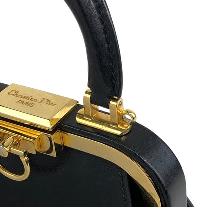 Christian Dior Metal Clasp Minibag Two-way Handbag Shoulder bag Black Vintage hrxzwn