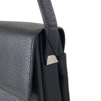 LOEWE Logo Embossed Shoulder bag Black Vintage htcz22