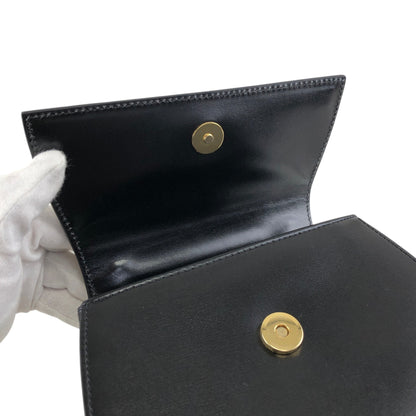 Christian Dior CD Logo Top Handle Handbag Black Vintage bv6834