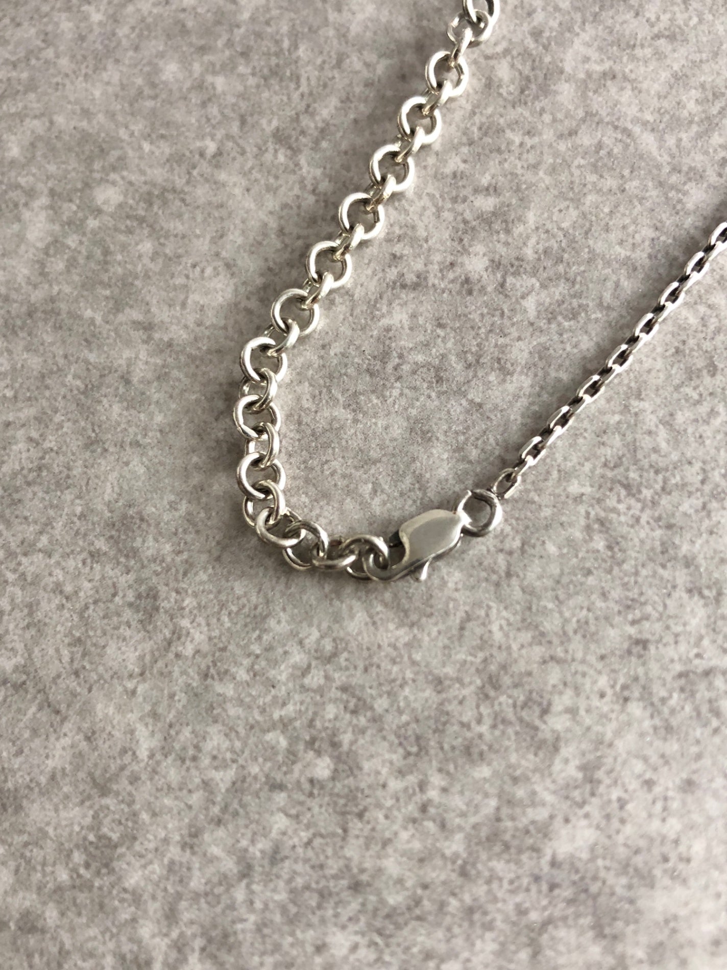 Christian Dior D Motif Necklace Silver Vintage 2nmbuw