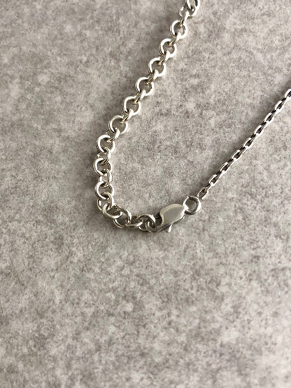 Christian Dior D Motif Necklace Silver Vintage 2nmbuw