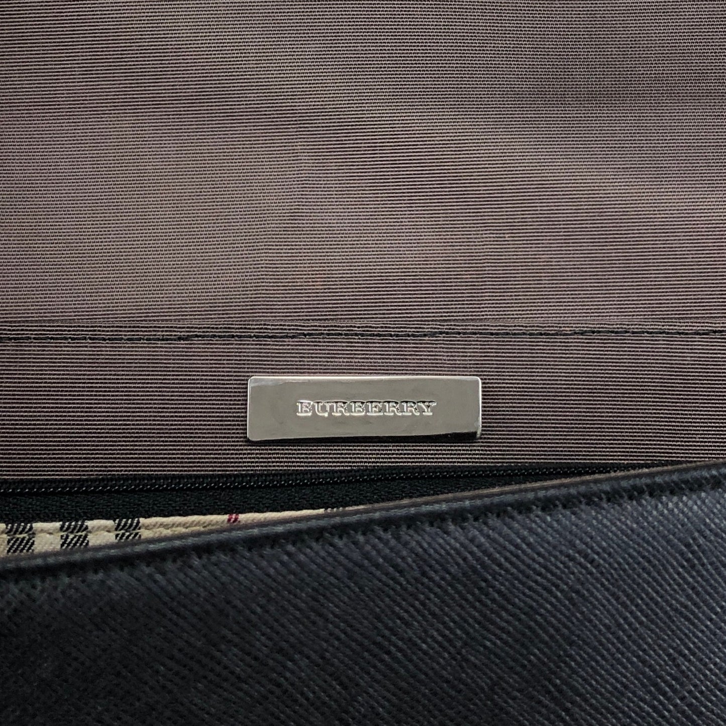 BURBERRY Logo Shoulder bag Black Vintage 5huwxe