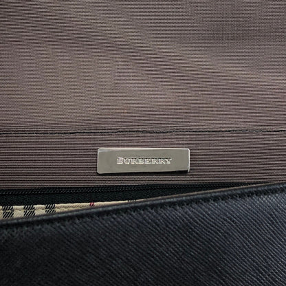 BURBERRY Logo Shoulder bag Black Vintage 5huwxe