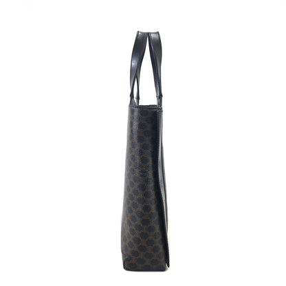 CELINE Macadam Logo Handbag Black Vintage v6cari