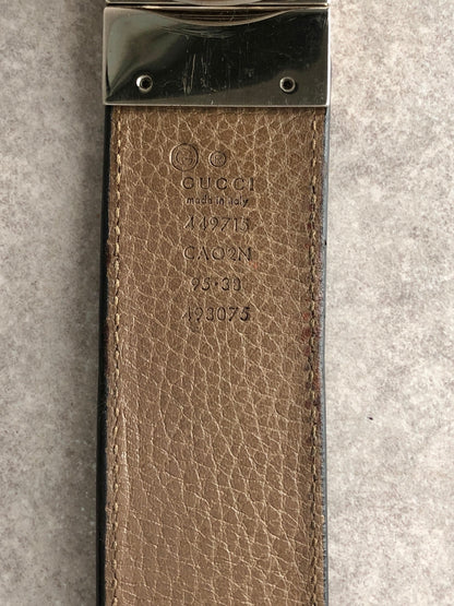 GUCCI GG Motif Belt Brown Vintage amt6we