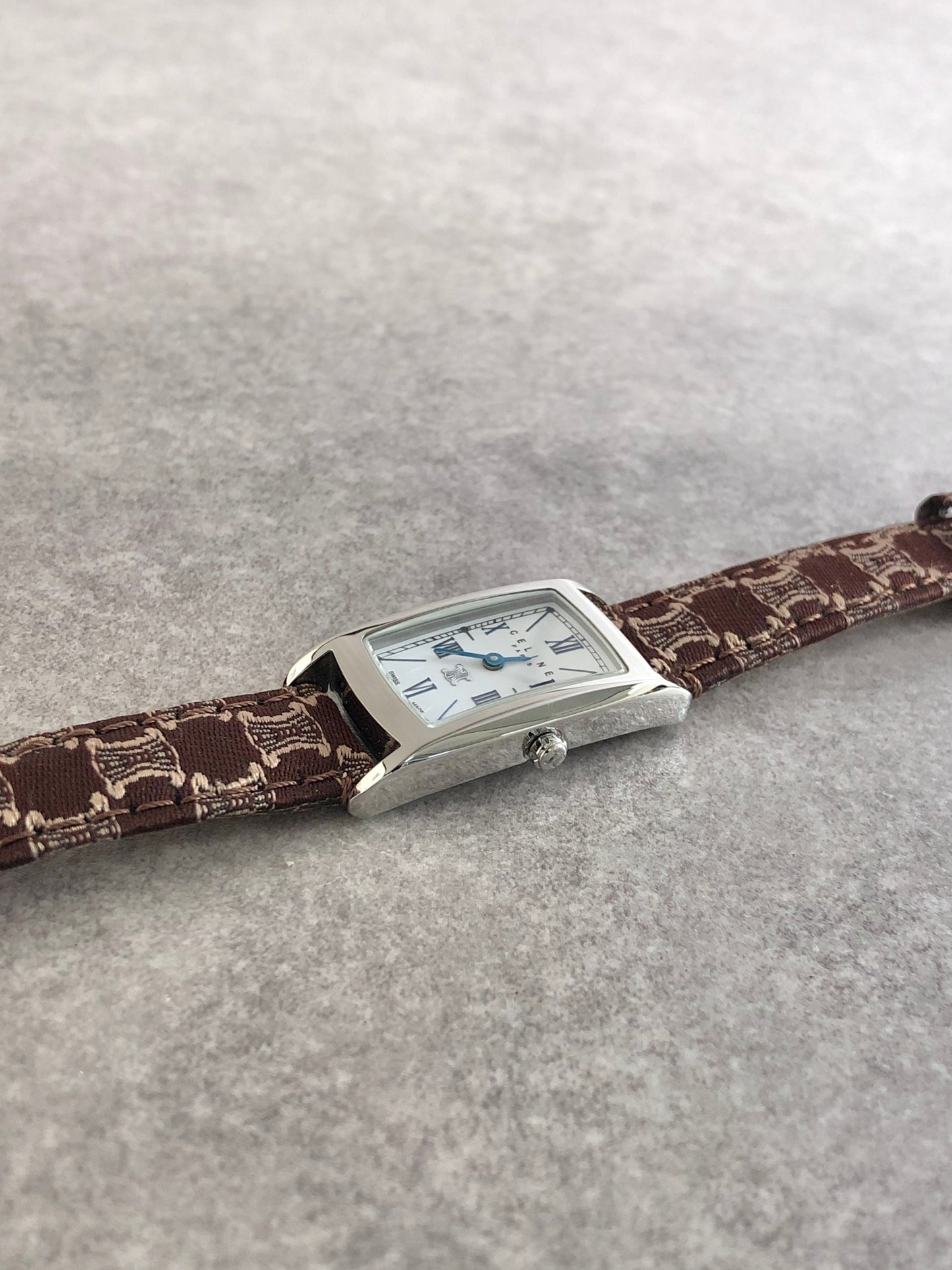 CELINE Macadam Blason Watch Brown Vintage mhphxp
