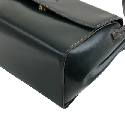 LOEWE Logo Embossed Shoulder bag Dark Green Vintage 583xh5