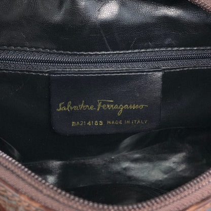 Salvatore Ferragamo Vala Ribbon Shoulder bag Brown Vintage xth3zu