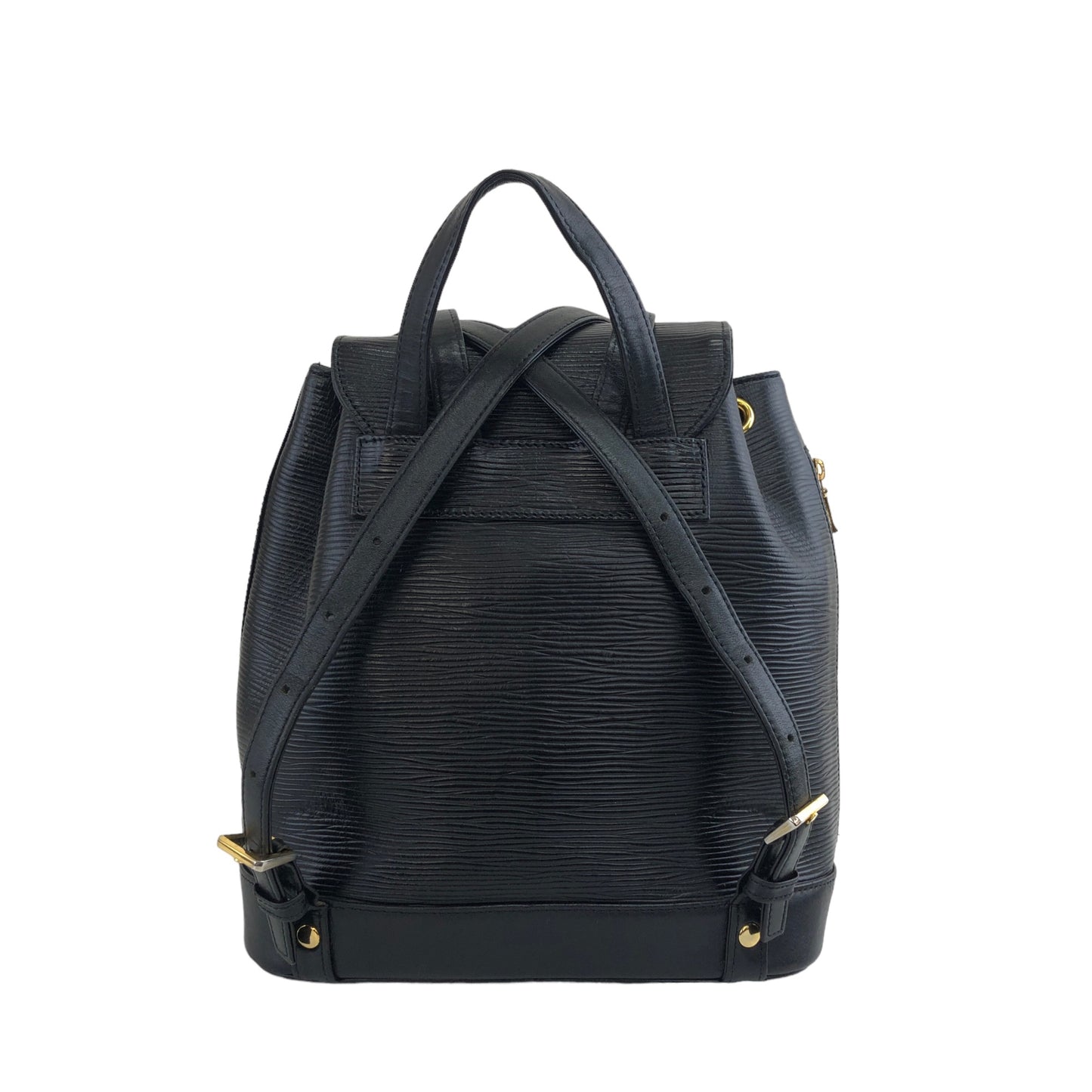 VALENTINO GARAVANI Logo Leather Backpack Black Vintage g8ncyv