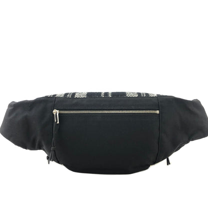 SAINTLAURENT PARIS Fabric Sling Bag Black White Vintage y3fayf