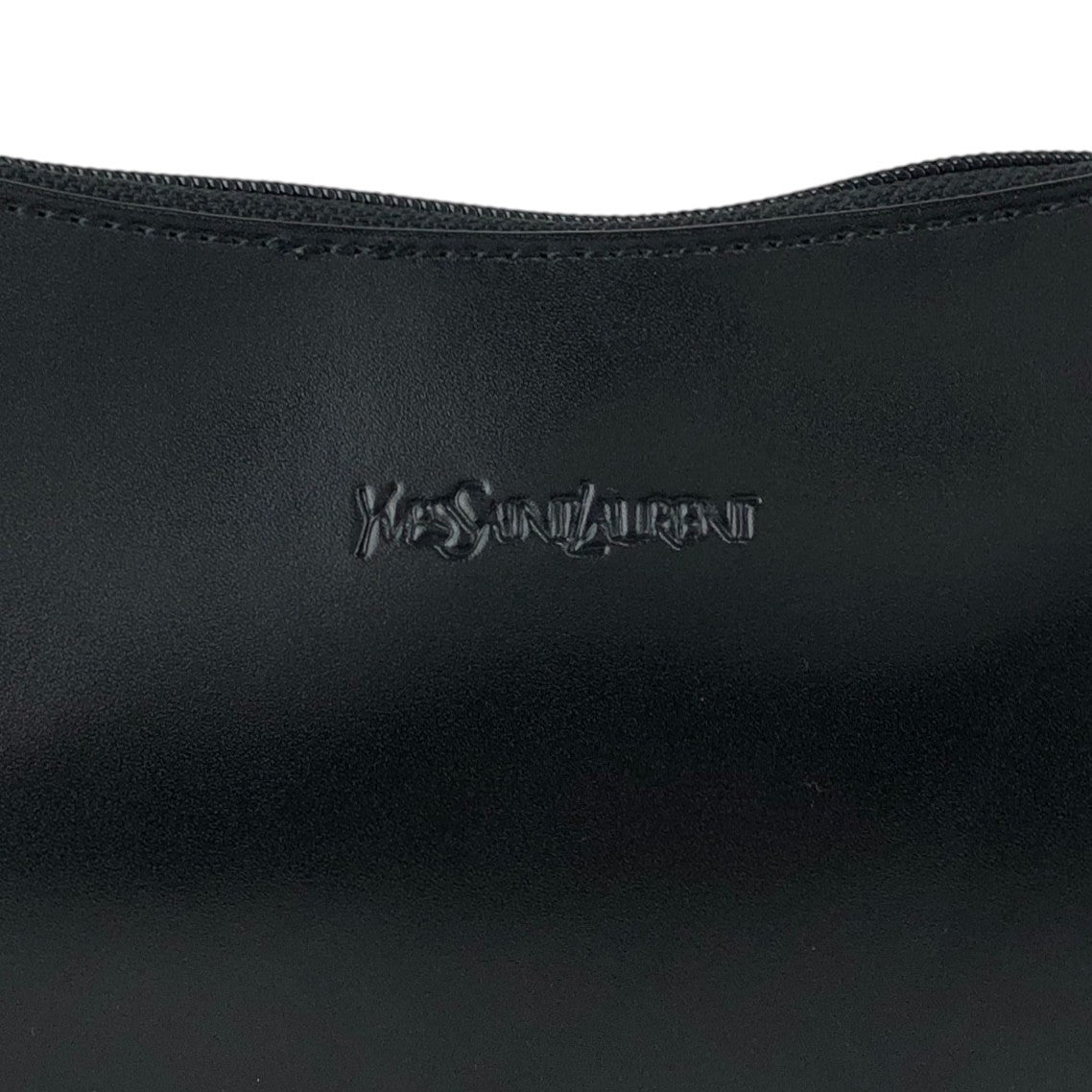 Yves Saint Laurent Logo Embossed Small Handbag Shoulder bag Black Vintage ztncyu