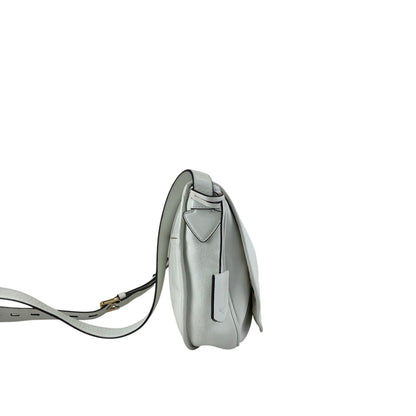 LOEWE Logo Embossed Shoulder bag White Vintage zpjrde