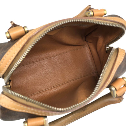 CELINE Macadam Two-way Small Boston bag Shoulder bag Brown Vintage i42xbv