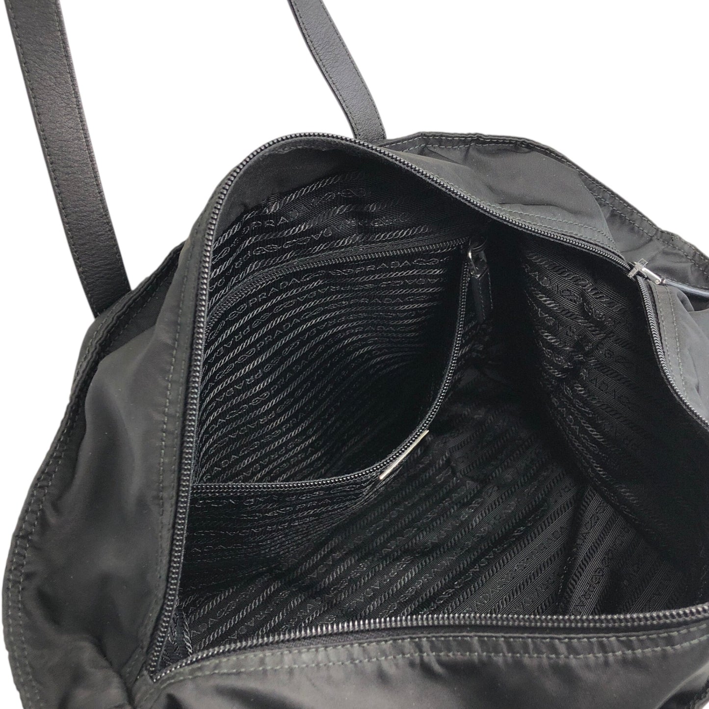 PRADA Tessuto Triangle logo Totebag Black Vintage rkbgyy