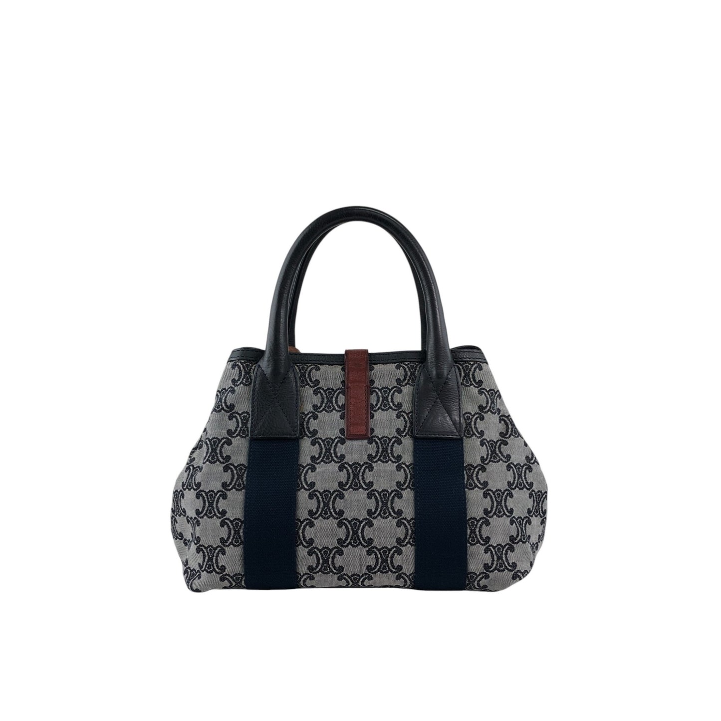 CELINE Blason Handbag Gray Vintage zrgr2s