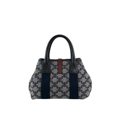 CELINE Blason Handbag Gray Vintage zrgr2s