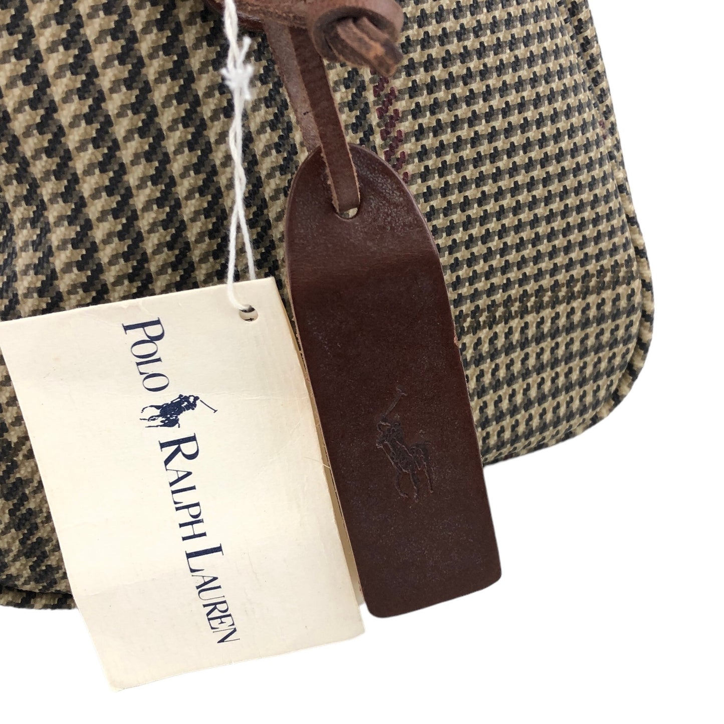 RALPH LAUREN PVC Handbag Boston bag Brown Vintage udae2k