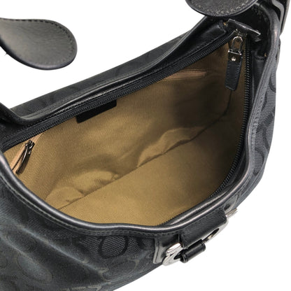 Salvatore Ferragamo Gancini Shoulder bag Black Vintage fxsbuf