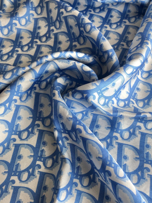 Christian Dior Trotter Scarf Blue Vintage ap2udm