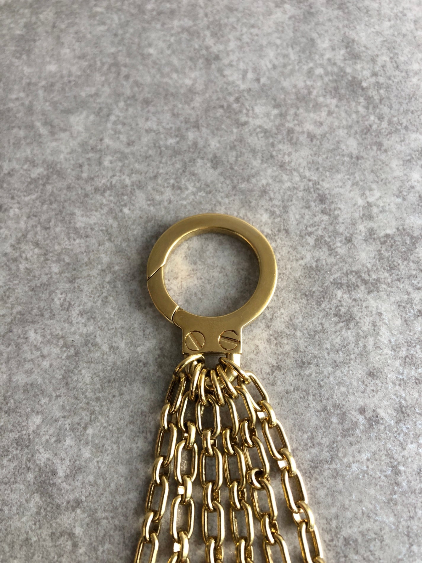 CELINE Logo Motif Charm Gold Vintage ww7btc