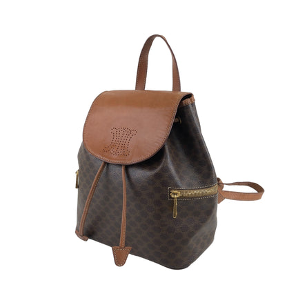 CELINE Macadam Blason Backpack Brown Vintage nmaxvd